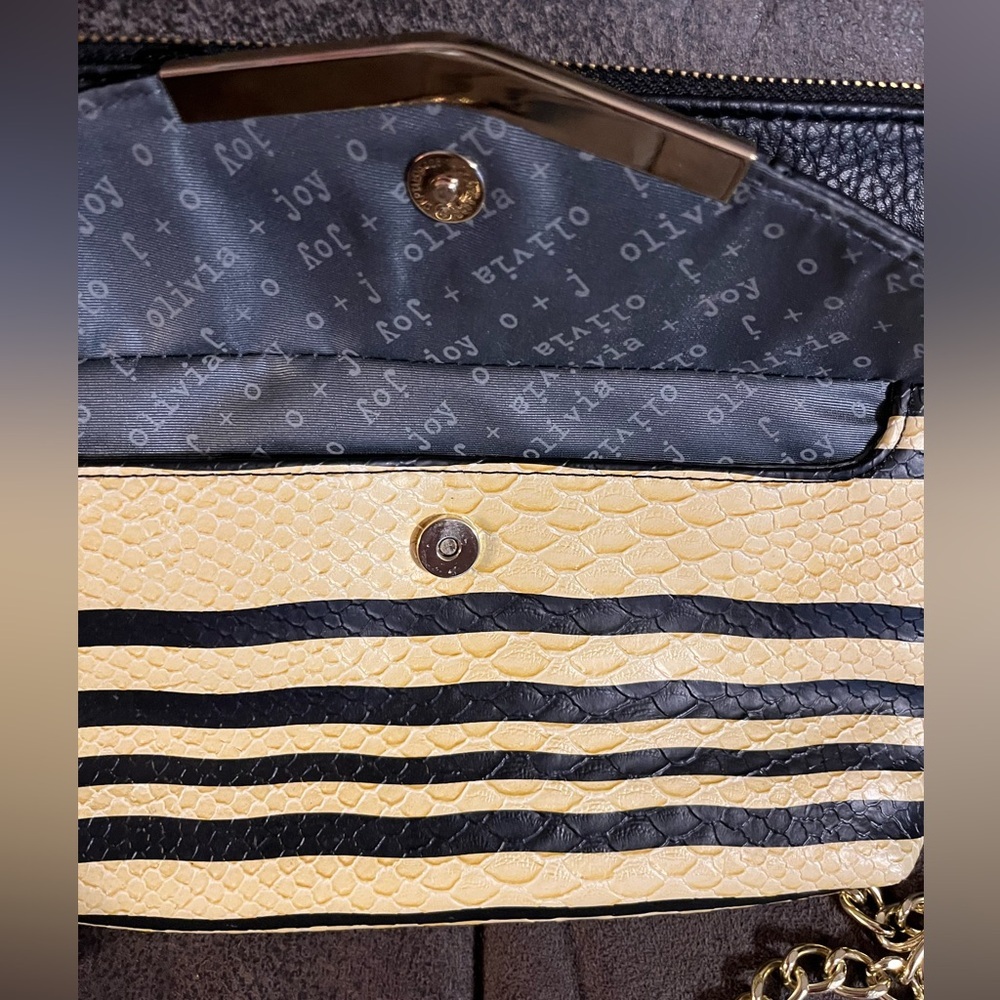 Olivia + Joy Python Embossed Gold Chain Black And… - image 4